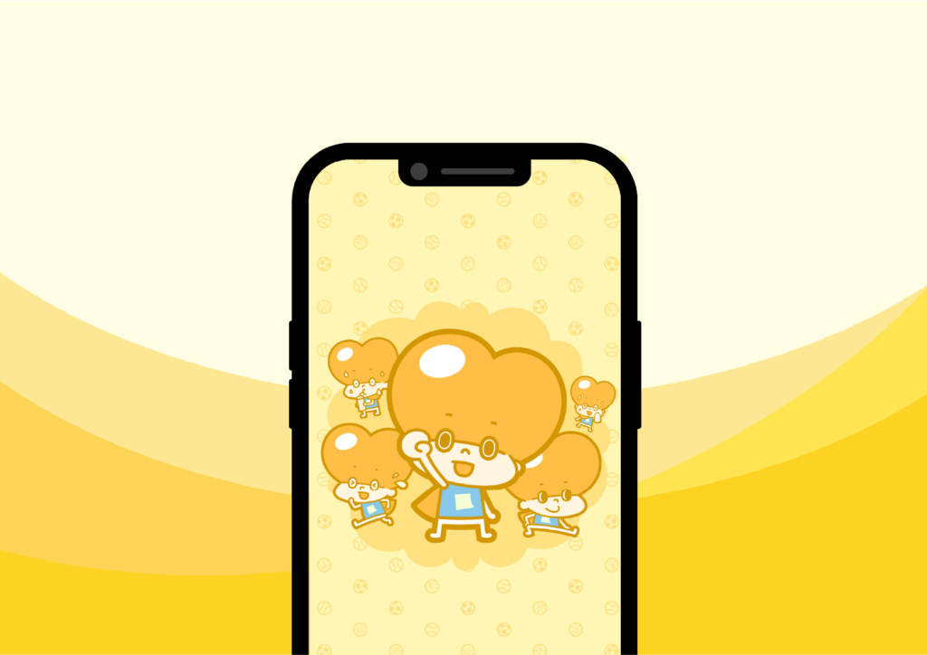 4月配布のココロッタ壁紙設定イメージです。